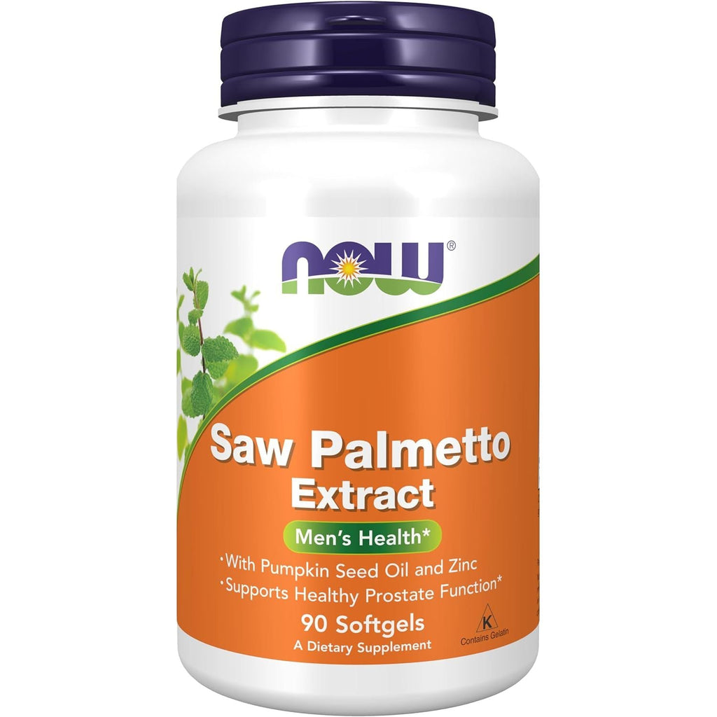 Buy now NOW Foods Supplements, Saw Palmetto Extract with Pumpkin Seed Oil and Zinc, Men's Health*, 90 Softgels at indiglob india