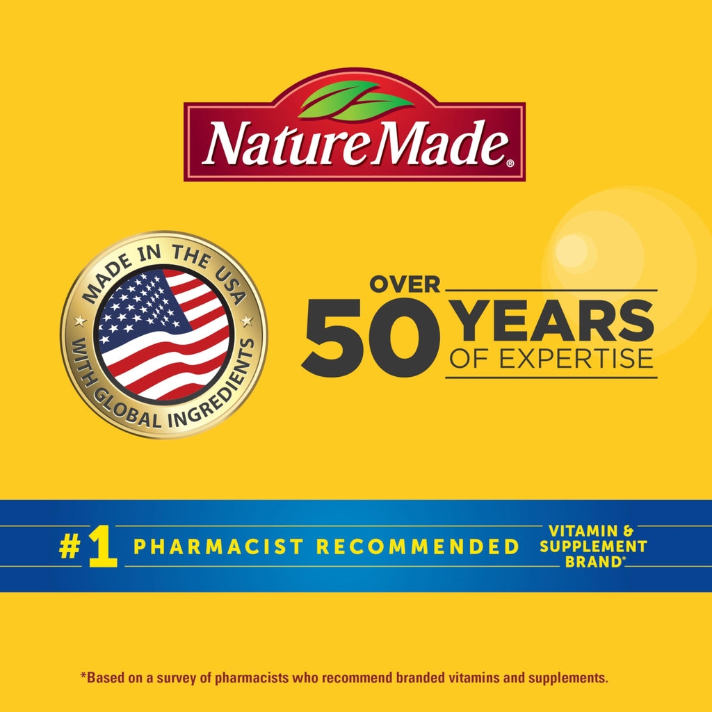 Nature Made Advanced Hair Skin and Nails Gummies, 80 Gummies | Dietary Supplement with Biotin, Pro Retinol A, Niacinamide, Vitamin C and Vitamin E, Strawberry Flavor, 40 Day Supply