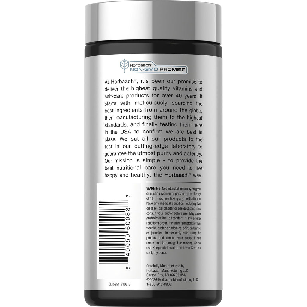Horbäach Glucosamine Chondroitin MSM | 360 Caplets | Advanced Formula with Turmeric | Non-GMO, Gluten Free