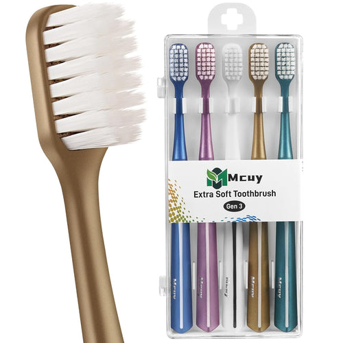 Buy now 10000 Bristle Micro Nano Toothbrush for Sensitive Teeth and Gums Care, Extra Soft Silko Toothbrush for Adults and People with Braces, 4 Count at indiglob india
