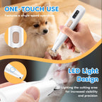 Mcbazel Pet Micro Precision Trimmer, Multifunctional Pet Hair Trimmer Waterproof Rechargeable Shaver with LED Light for Paws Eyes Ears Face Buttocks for Small Dogs and Cats，50dB Quiet Shave.