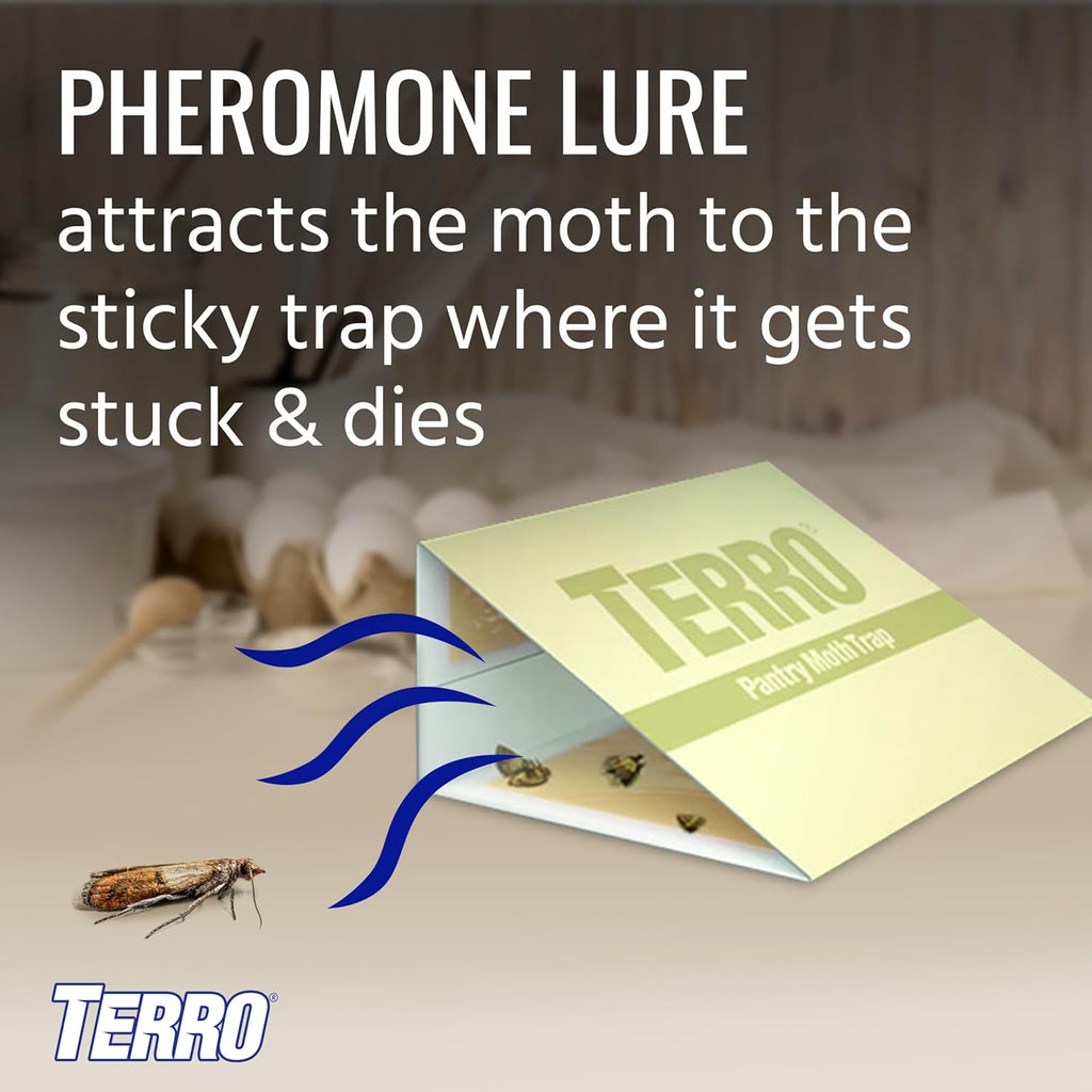 Buy now TERRO T2900 (Pack of 2) Pantry Moth Traps - Traps grain moths, flour moths, meal moths, and seed moths, (Packaging May Vary) at indiglob india