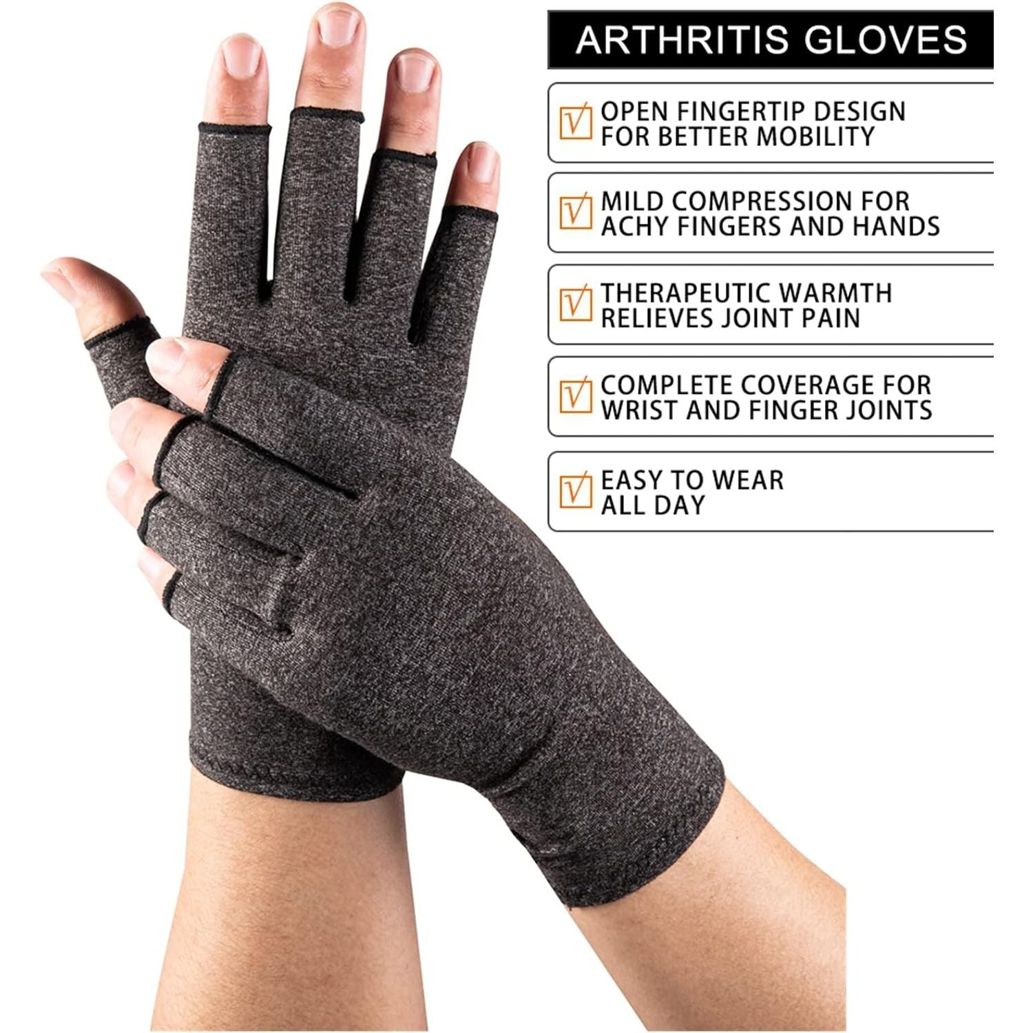 Buy now Arthritis Gloves Women Men,Strengthen Compression Gloves to Alleviate Carpal Tunnel,Rheumatoid,Tendonitis,Arthritis Pain Relief Gloves,Fingerless Gloves for Computer Typing and Daily Work - Small at indiglob india