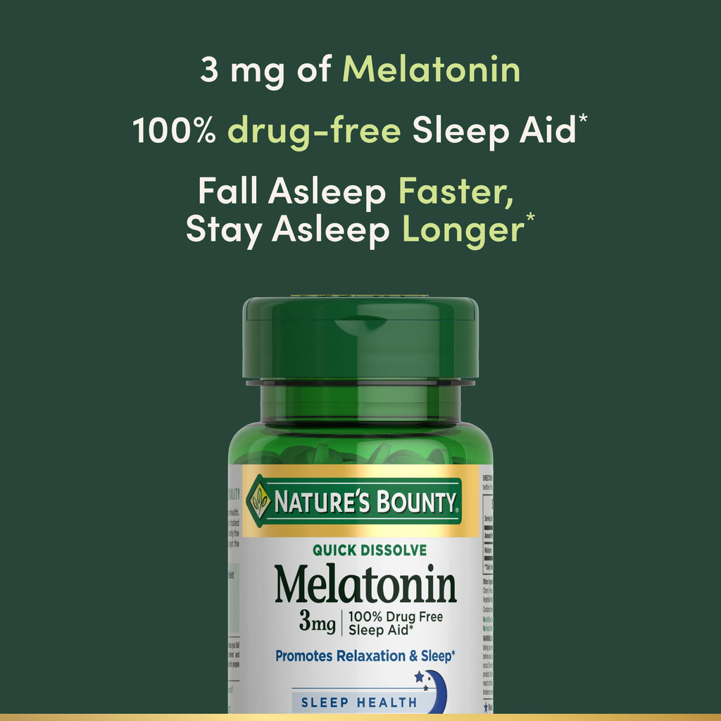 Nature's Bounty Melatonin, 3mg, 120 Quick Dissolve Tablets