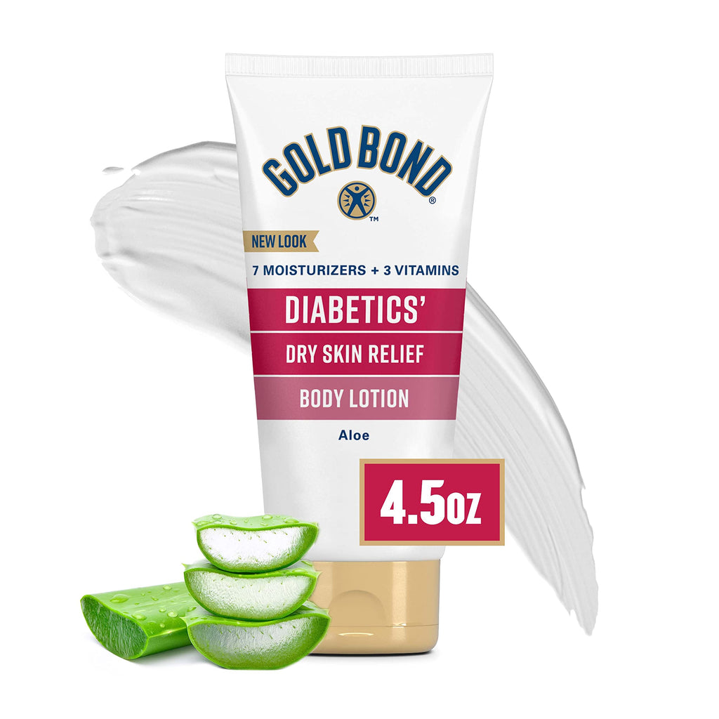 Buy now Gold Bond Diabetic Body Lotion, Dry Skin Relief with Vitamin E & Aloe to Soothe & Moisturize Flaky, Rough Skin, 4.5 oz at indiglob india
