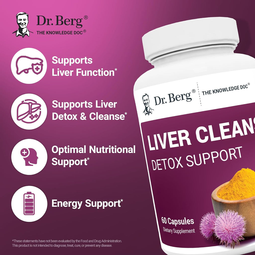 Buy now Dr. Berg Liver Cleanse Detox Capsules w/Unique Blend of Milk Thistle, Ox Bile & Folate - Liver Supplement Includes Turmeric, Black Pepper & Choline - 60 Capsules at indiglob india