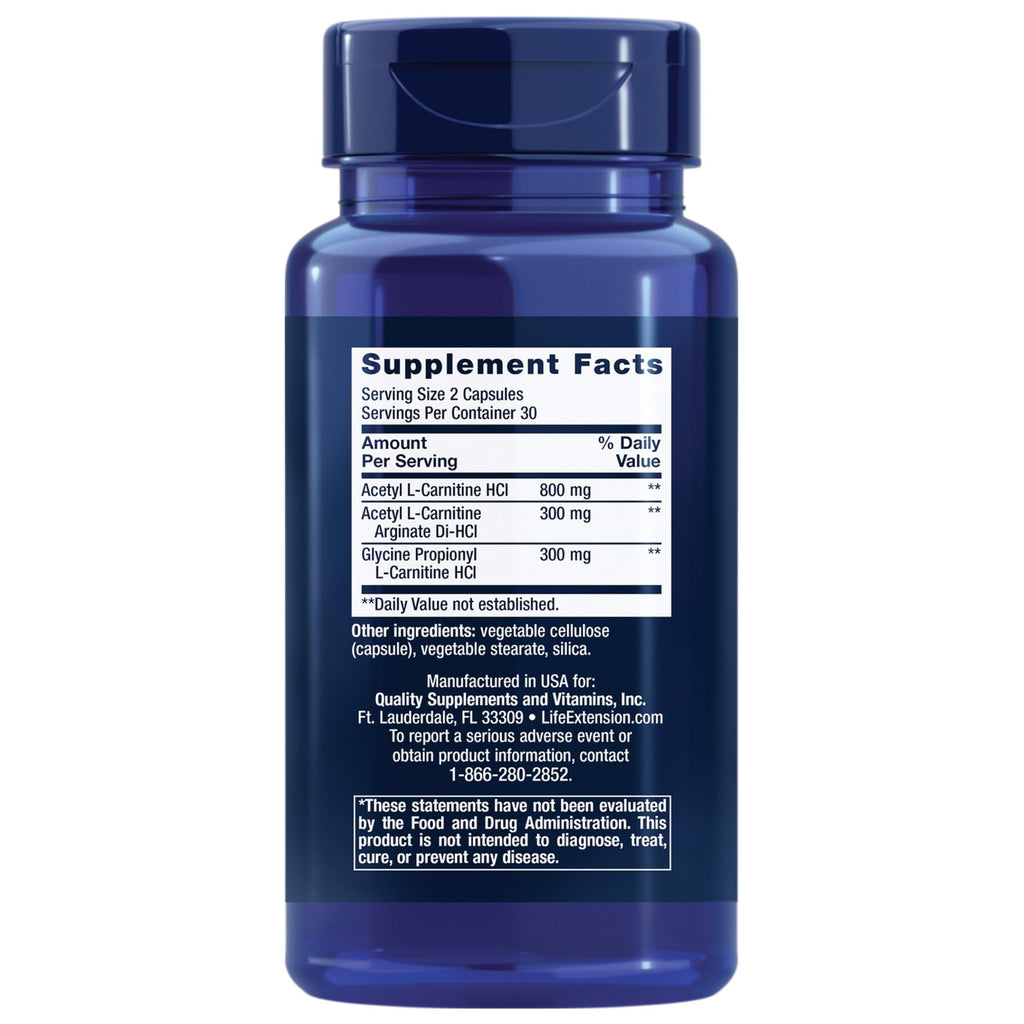 Life Extension Optimized Carnitine, 60 Capsules
