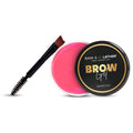 BASK & LATHER Stronghold 24-Hour Brow Gel – Clear Eyebrow Gel with Castor Oil, Argan Oil & Basil Leaf – Flake-Free, Waterproof, Smudge-Proof Eyebrow Setting for Thicker, Fuller Brows, 20mL