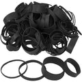 Rubber Bands Assorted Sizes Black Elastic Bands for Office Supplies 0.5lbs