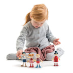 Buy now Tender Leaf Toys - Doll Family - Cute Wooden Flexible Doll Family for Kid's Dollhouse, Four Pcs of Multicultural Mom, Dad, Boy and Girl - Age 3+ at indiglob india