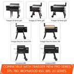 Findful 20-Pack Grease Liner and 1 Pack Black Bucket Compatible for Traeger Pro Series 575/780, 22/34 Series, Ironwood 650/885 Grills, Grill Accessories Drip Tray Liner