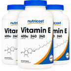 Nutricost Vitamin E 400 IU, 240 Softgel Capsules - Gluten Free, Non-GMO