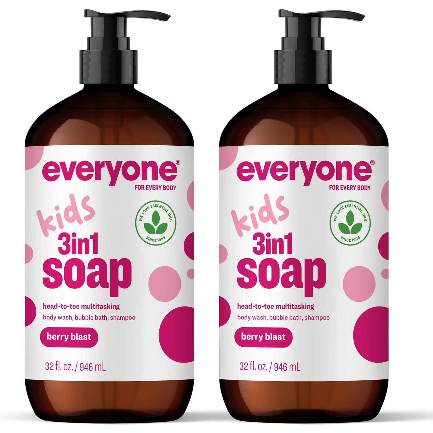 Buy now Everyone 3-in-1 Kids Soap, Body Wash, Bubble Bath, Shampoo, 32 Ounce (Pack of 2), Tropical Coconut, made with Essential Oils for Toddlers, tweens and teens at indiglob india