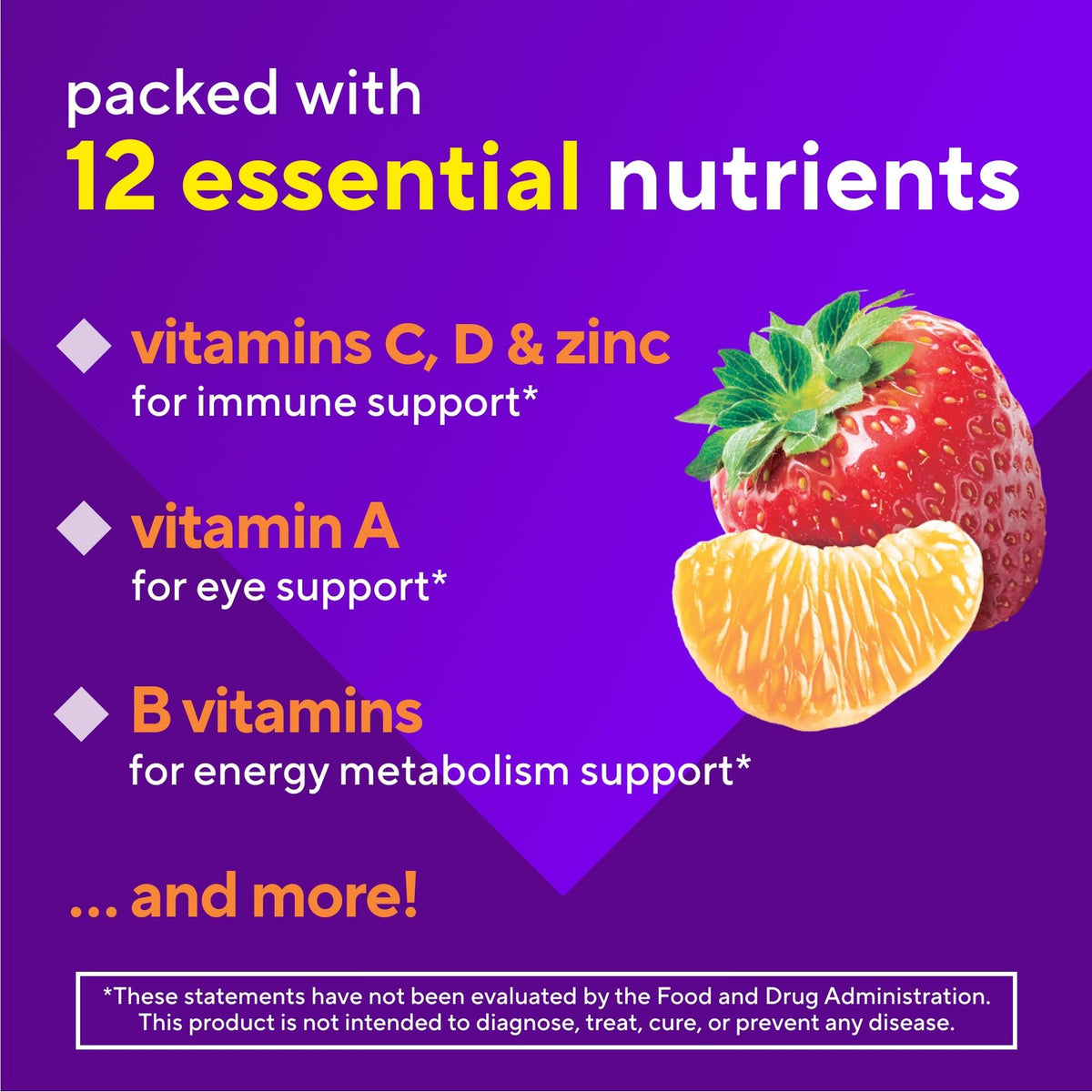 Vitafusion Multivitamin Gummies + Immune Support | 90 Adult Gummy Vitamins