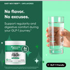 Physician's CHOICE Easy Mix Fiber for GLP-1 Support - No Grit & Sugar Free - Daily Prebiotic Soluble Fiber Powder Supplement - Digestive Health & Regularity - for Women and Men - Unflavored - 7.1oz