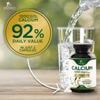 Calcium 1200 mg with Vitamin D3 - Bone Health Supplement, Vitamin D & Calcium Supplements for Women & Men - Bone Strength, Teeth & Immune Support, Nature's Calcium Pills, Bottled in USA - 180 Tablets