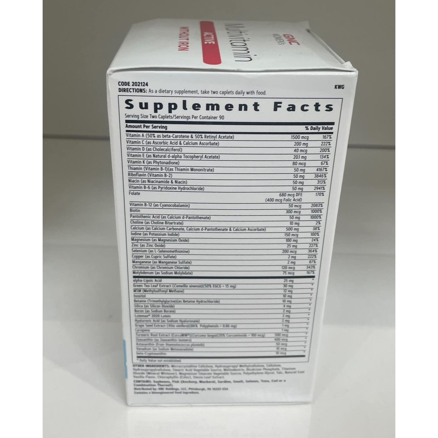 Buy now GNC Women's Multivitamin Active Without Iron, Supports an Active Lifestyle, 30+ Nutrient Formula, Promotes Bone & Joint Health, Helps Energy Production, 180 Caplets at indiglob india