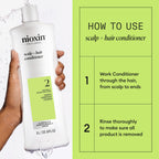 NIOXIN System 2 Scalp Care | Conditioner | Hair Thickening For Natural Hair | Scalp Health | For Natural Hair with Progressed Thinning | Boost Hair Density with Niacinamide & Biotin | Refreshed Scalp