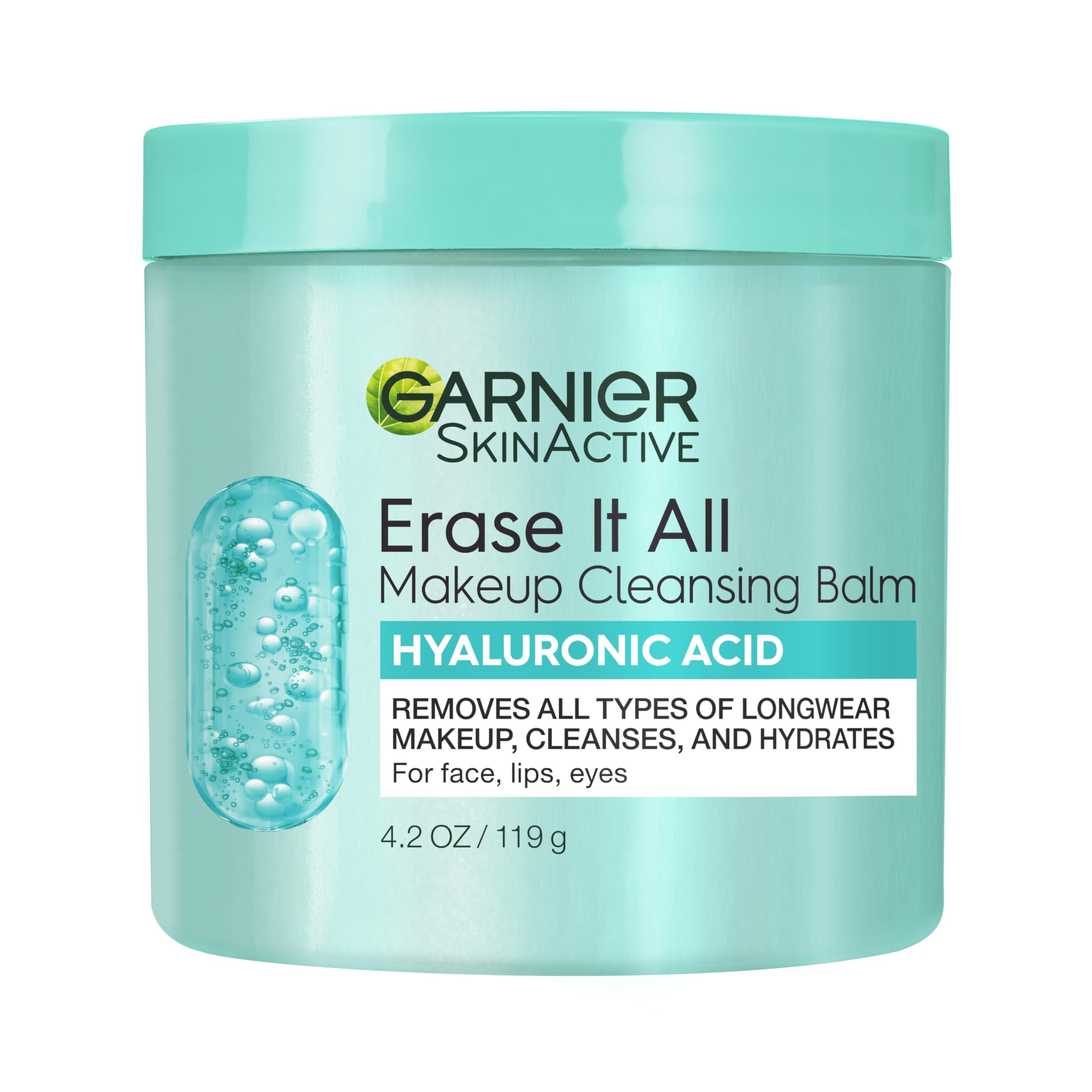 Garnier Erase It All Makeup Cleansing Balm with Hyaluronic Acid, Replumping Facial Cleanser and Makeup Remover, 4.2 Oz (Pack of 6)
