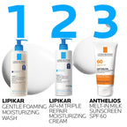 La Roche-Posay Lipikar AP+ Gentle Foaming Moisturizing Wash, Shea Butter + Niacinamide + Glycerin, Moisturizing Body Wash For Dry Skin, National Eczema Association Accepted, Dermatologist Tested