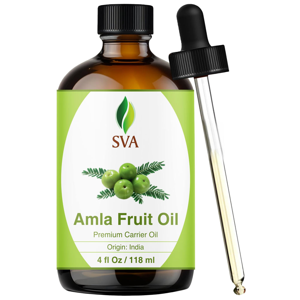SVA Amla Carrier Oil, Glass Bottle with Dropper, 4 Fl Oz (118 ml)