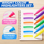 Jumlys 30 Pack Highlighters in 6 Assorted Colors, Bright With Soft Chisel Tips, No Bleed, Ideal for Office and School Supplies