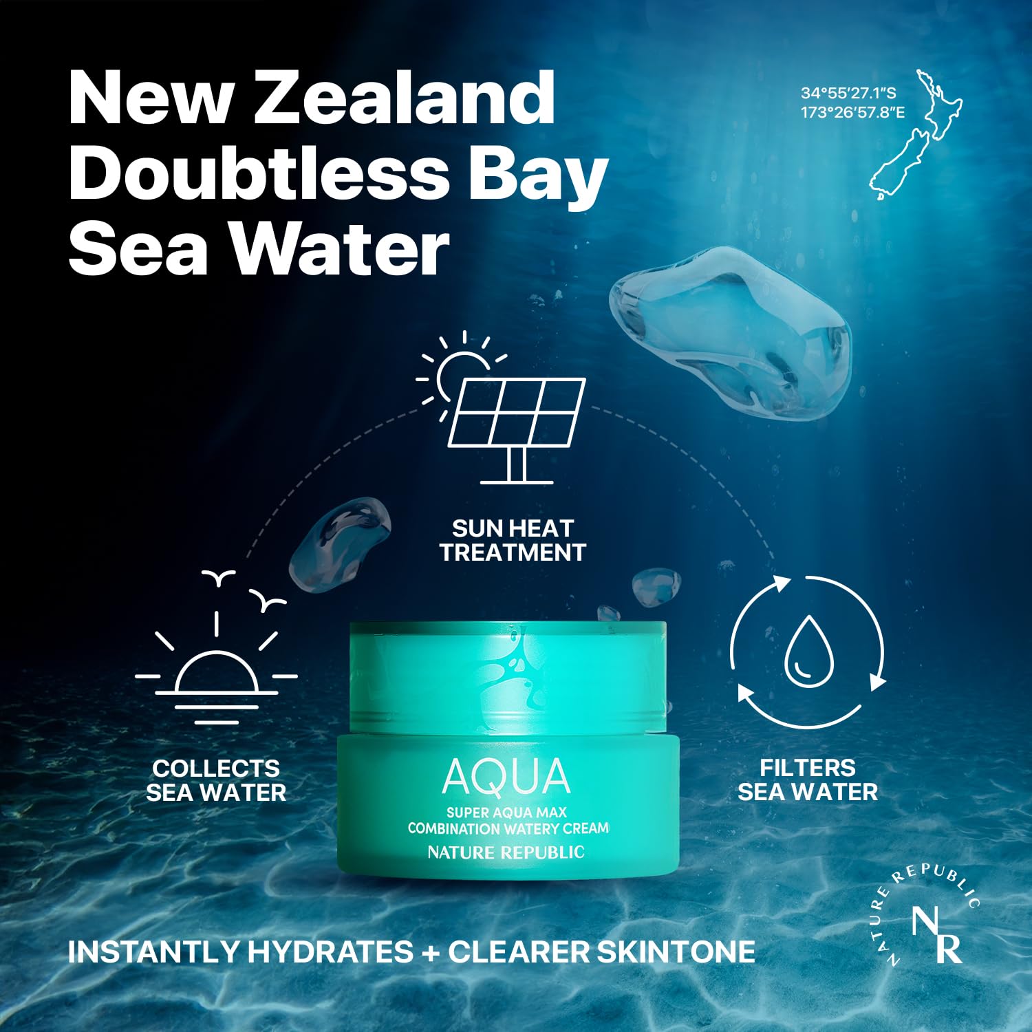 Buy now Nature Republic Super Aqua Max Combination Watery Cream_2.7 Fl Oz_for combination skin type at indiglob india
