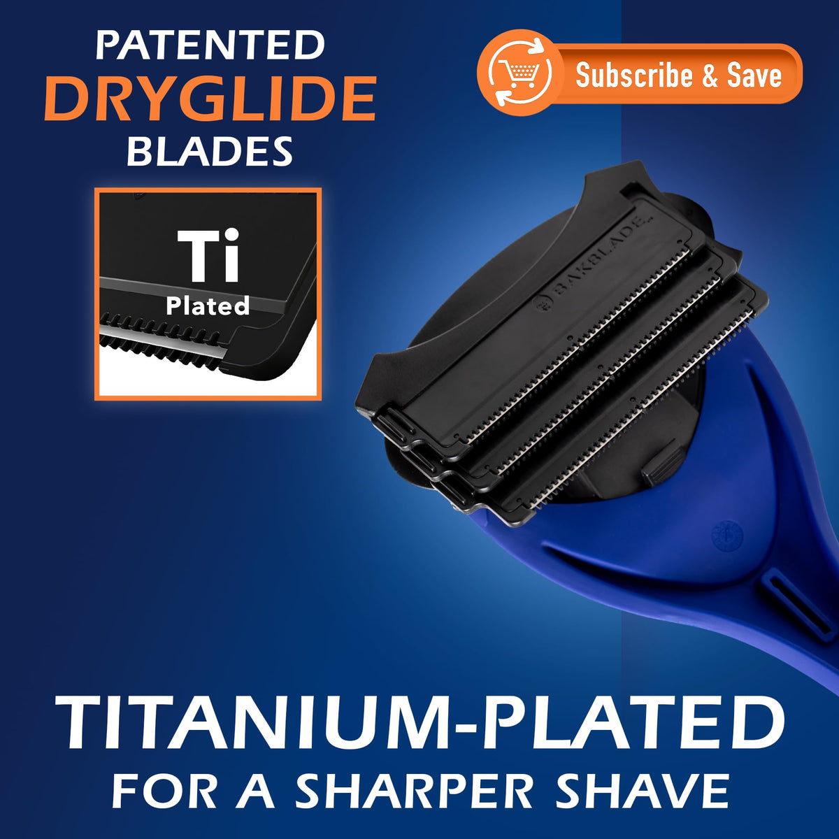 BakBlade 2.0 Elite Back Shaver for Men With Silicone Handle For Grip