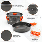THTYBROS 17pcs Camping Cookware Mess Kit,for Camping,Backpacking,Picnic