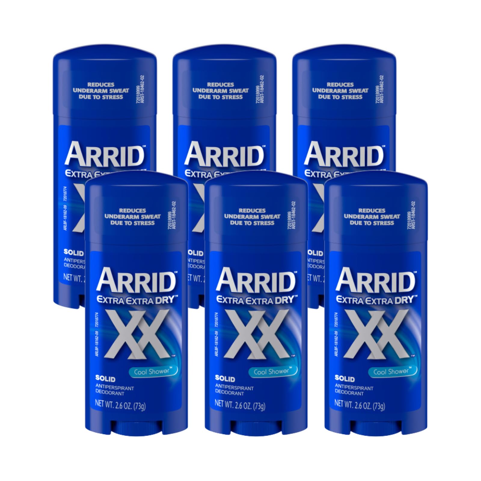 Arrid XX Antiperspirant/Deodorant Solid, Unscented, 2.6-Ounce Sticks (Pack of 6)