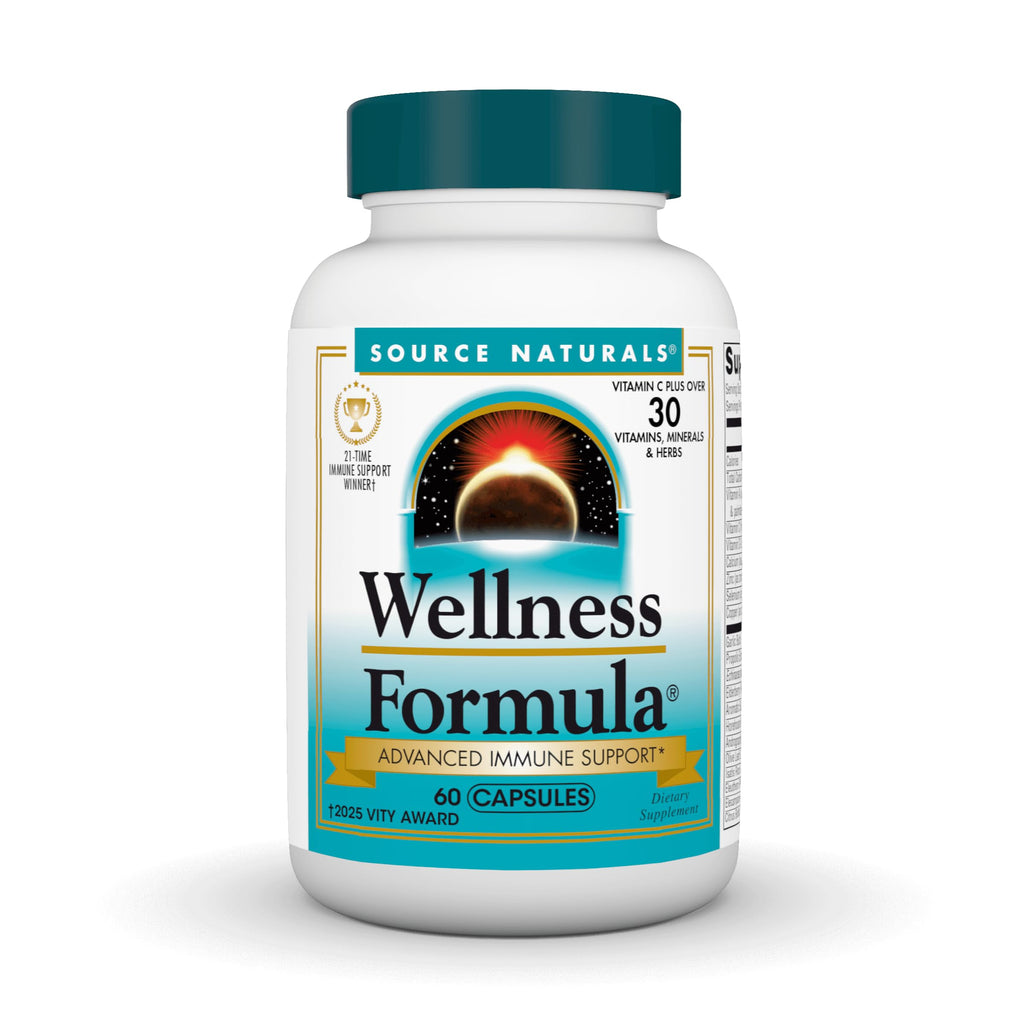 Source Naturals Wellness Formula, Advanced Immune Support - 60 Capsules | Bio-Aligned Vitamins & Herbal Defense with Vitamin C Plus 30 other Vitamins, Minerals & Herbs for Immune System Support