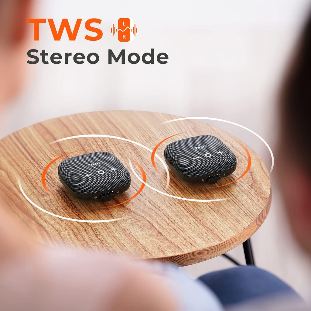 Buy now Tribit StormBox Micro 2 Wireless Portable Speaker: 10W Loud Deep Bass Sound, IP67 Waterproof Bike Speaker with Bluetooth 5.3, 12H Playtime, TWS Pairing for Camping Travel Hiking at indiglob india