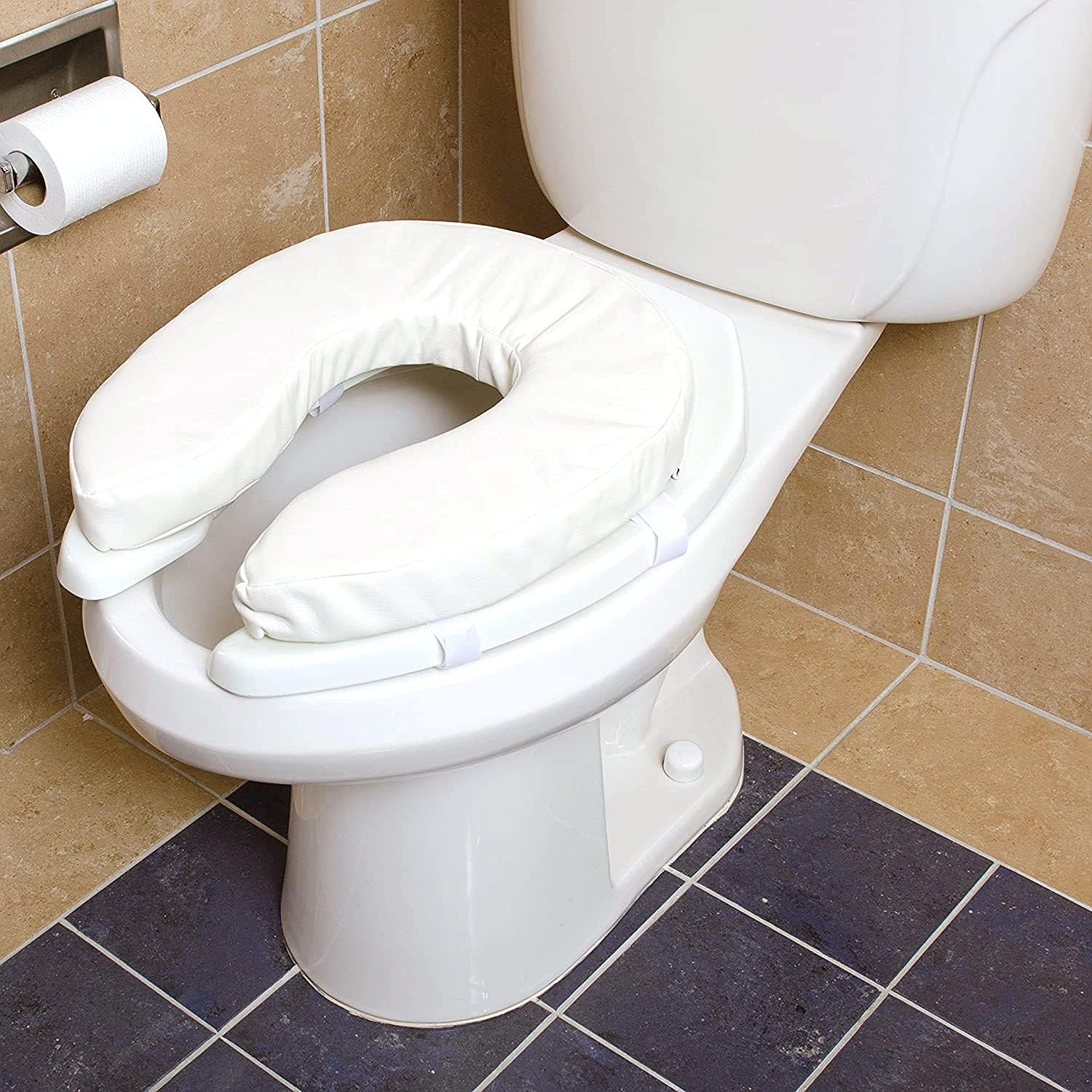 Buy now DMI Raised Toilet Seat Cushion and Cover to Add Extra Padding the while Relieving Pressure, Tear Resistant, FSA & HSA Eligible, 2 Inch Pad, White at indiglob india