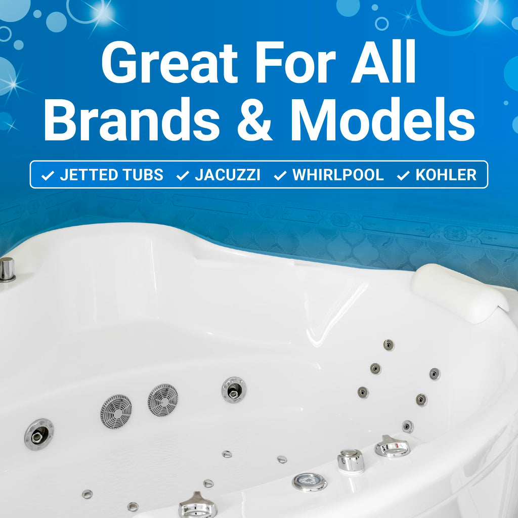 Ouster Jetted Tub Cleaner for Bathtub Jets and Tubes, Jacuzzi & Whirlpool - Removes Black Flakes, Gunk & Odor in Minutes - 12 Uses, 1 Year Supply, Septic Safe, Made in USA, 12 oz