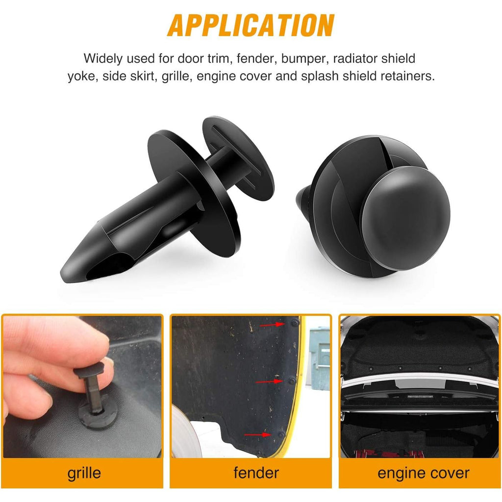 Buy now GOOACC Universal Plastic Fender Clips,200 Pcs Push Bumper Fastener Rivet Clips with 6 Size Auto Body Retainer Clips Bumpers,Car Fender Replacement for GM, Ford & Ch at indiglob india