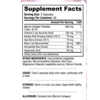 Korean Marine Hydrolyzed Collagen Peptides Capsules, 600mg Type I & III Collagen with Hyaluronic Acid, Vitamin C & Red Ginseng, Collagen Pills for Women, Skin Hydration, Elasticity & Glow - 30 Days