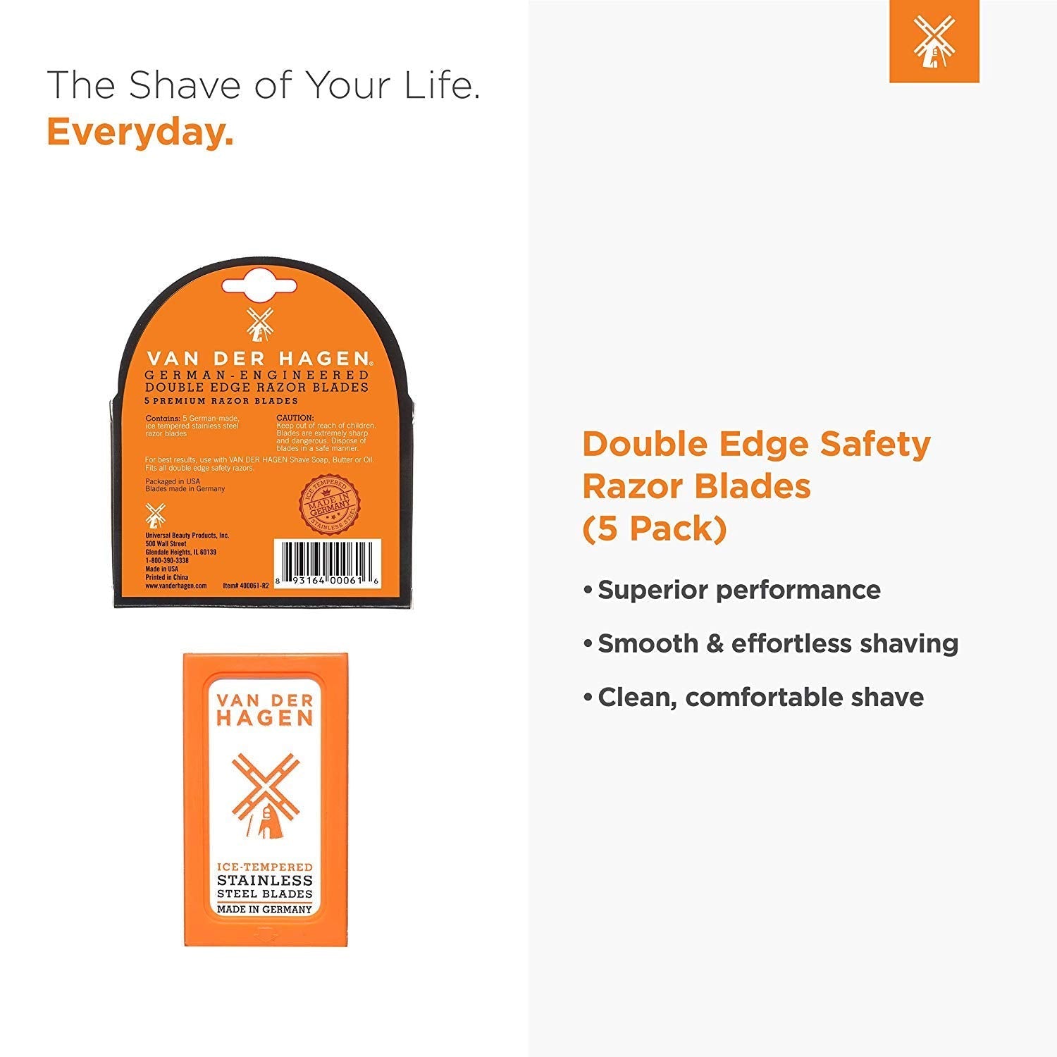 Buy now Van Der Hagen Safety Blades 5 Count (Pack of 1) at indiglob india