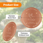 Bird Bath Copper Disk, 0.6mm Reinforced 99.99% Pure Copper Cleaning Disk with 4-Point Support, for Physical Safe Clean Water All-Season, Universal Fit for Outdoor Birdbaths, Bowl, Bird Bath Solar