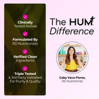 HUM Hair Strong Gummies Biotin, Zinc & Vitamin B12, Hair Growth, 60 Count | Folic Acid, Fo-Ti Root Extract, Biotin & Zinc, Vegan Strawberry Gummies, 3-Month Supply, Non-GMO