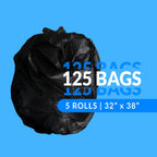 Reli. SuperValue 33 Gallon Trash Bags | 125 Count | Made in USA