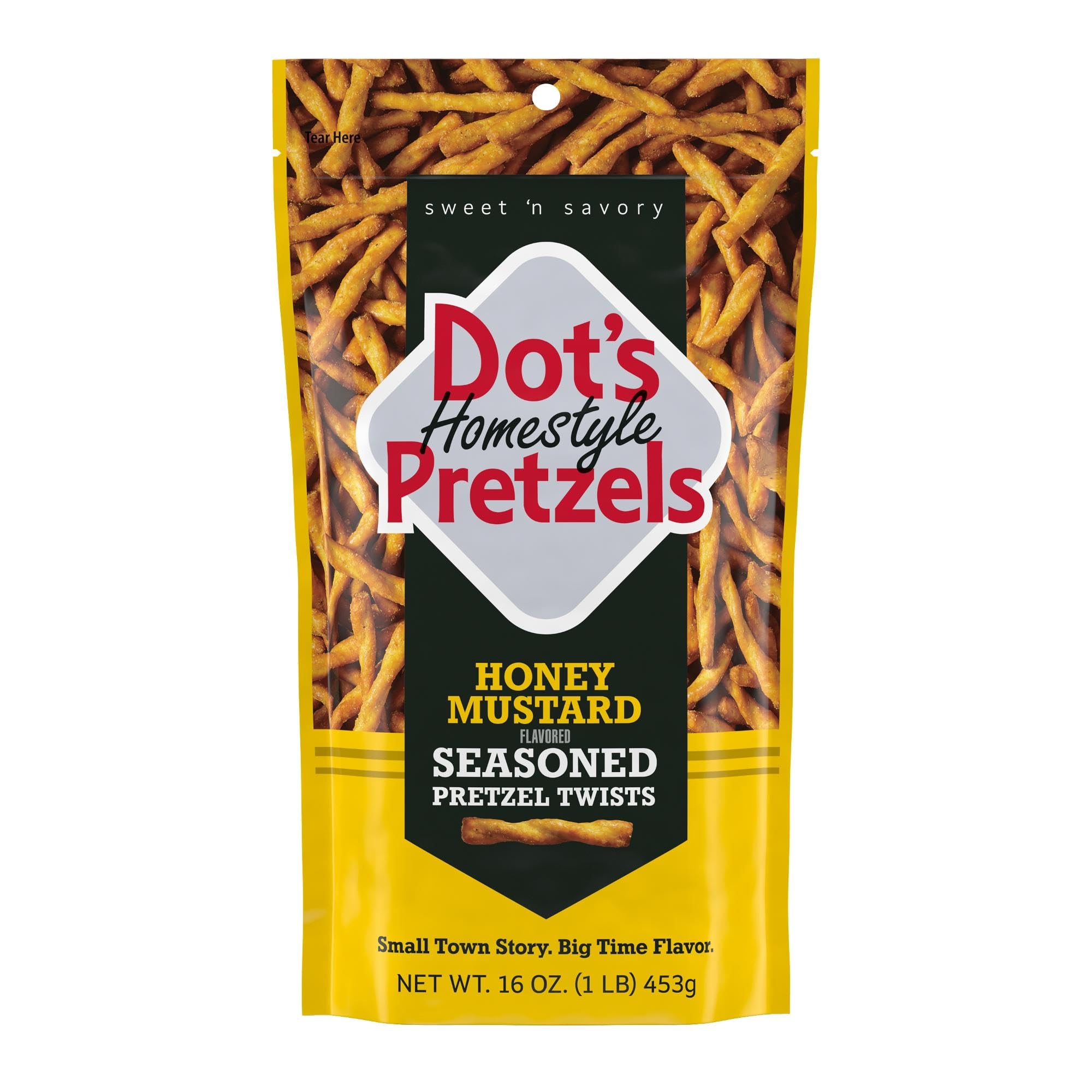 Buy now Dot's Pretzels Original Seasoned Pretzel Twist Snack, 16oz Grocery Sized Bag Honey-Mustard at indiglob india