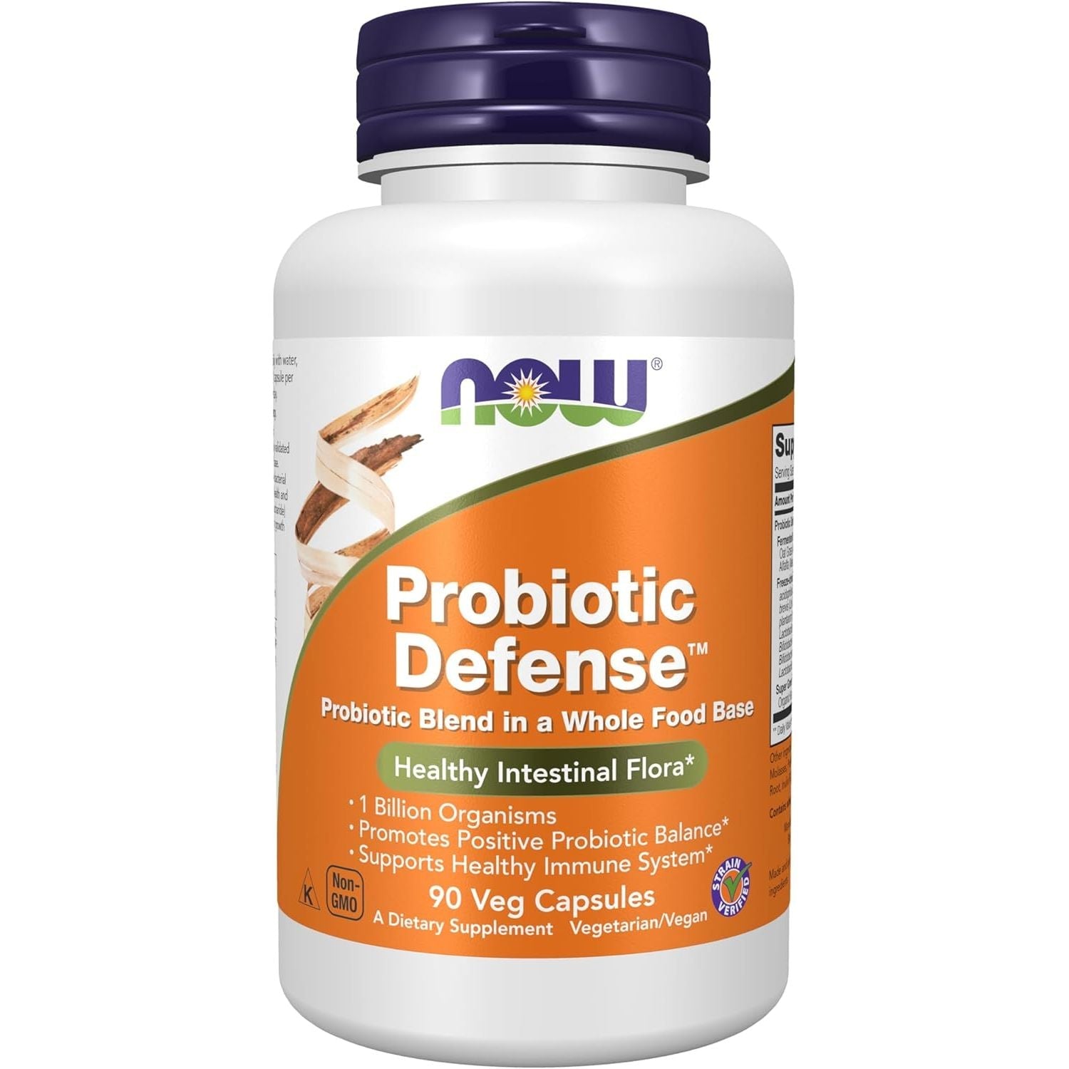 Buy now NOW Foods Supplements, Probiotic Defense, Probiotic Blend in a Whole Food Base with 1 Billion Organisms, 90 Veg Capsules at indiglob india
