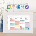 Skylight Calendar Mini — 10-Inch Digital Calendar Touchscreen Display for Shared Scheduling – Interactive Planner for Chores, Lists, and Reminders, White