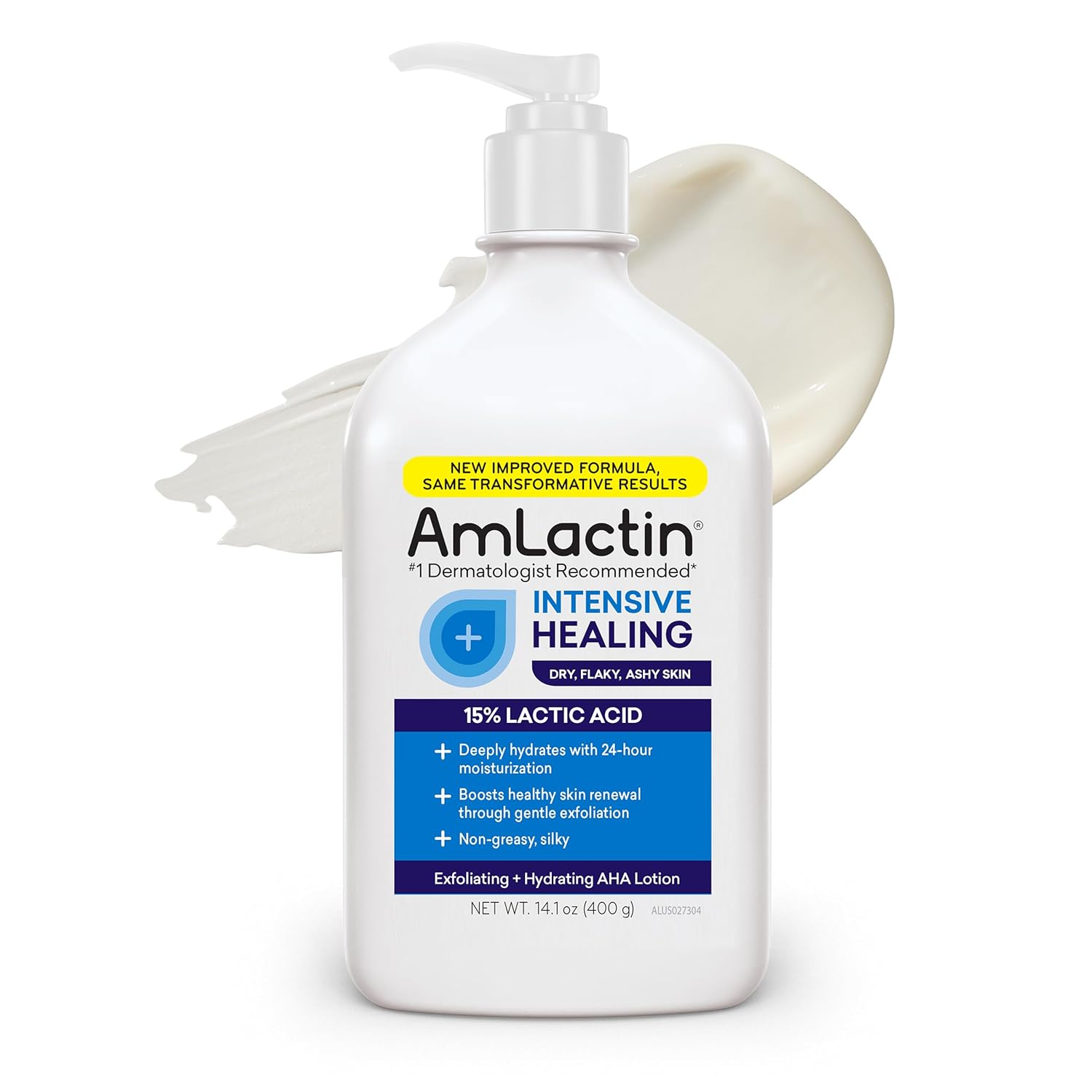 Buy now AmLactin Intensive Healing Body Lotion for Dry Skin, 14.1 oz Pump Bottle, 2-in-1 Exfoliator & Moisturizer with Ceramides & 15% Lactic Acid for Relief from Dry Skin (Packaging May Vary) 14.1 Fl Oz (Pack of 1) Lotion at indiglob india