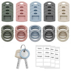 Silicone Key Cover 50PCS with Labels Key Caps and Key Tags for Identifying House Keys Head Protectors for Home Office