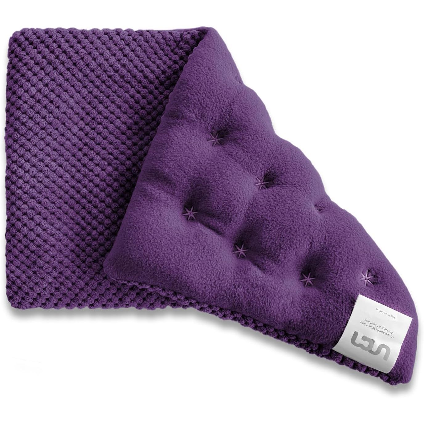 Buy now UNCN Wide Microwave Heating pad with Washable Cover 9.5 x 16in Microwavable Hot Pad for Neck Shoulder, Cramps, Back Cordless Warm Compress Weighted Moist Heat Pack for Aches, Unscented Dark Purple at indiglob india