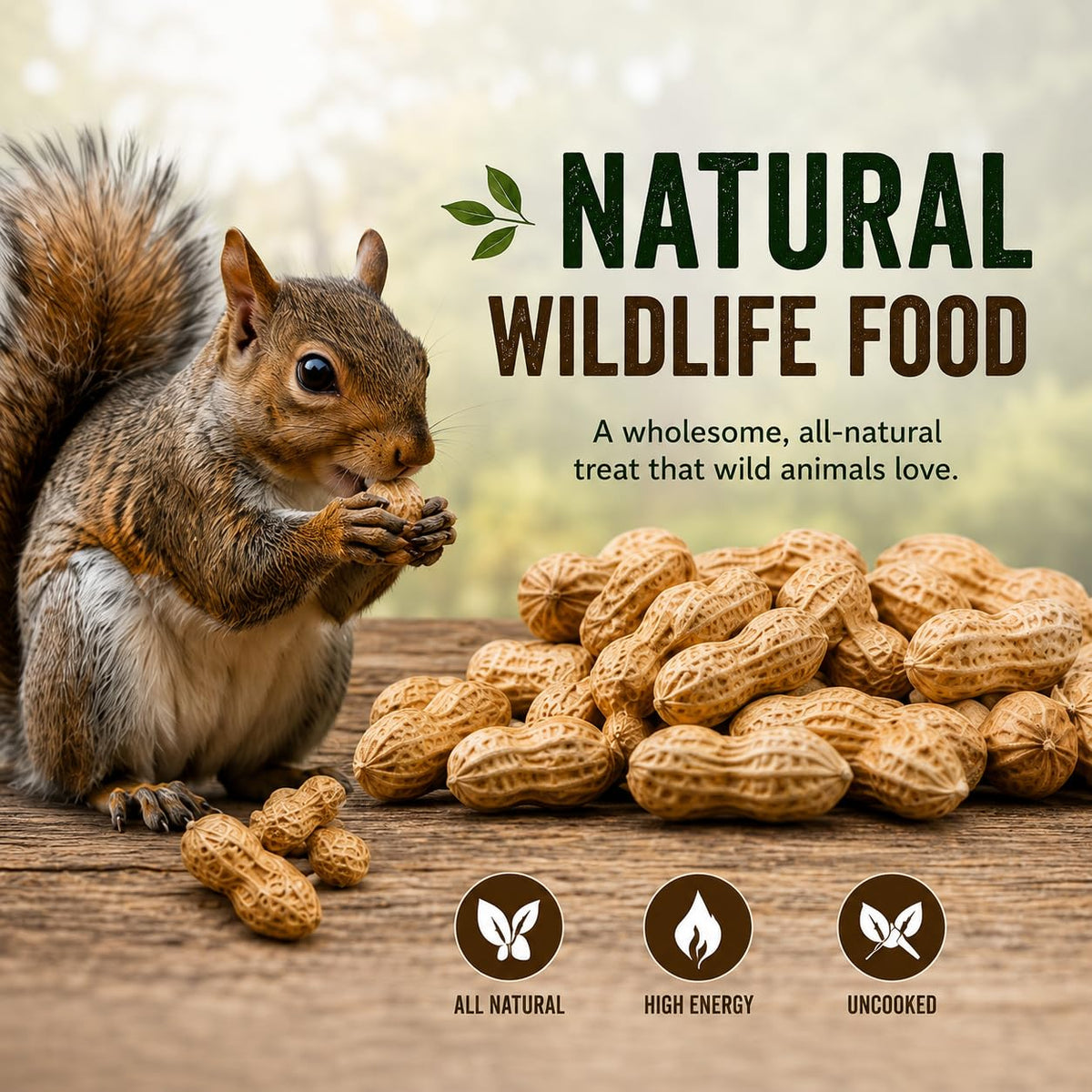 Office Roast Raw Peanuts in Shell 2 lb Bag – Unsalted, Natural & Healthy Snack – Plain Peanuts for Squirrels, Birds & Wildlife Feed