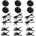 Buy now AUGSUN 18Pcs Lapel Microphone Clips Replacement Kit, 6Pcs Lavalier Mic Clips Metal Tie Clips Lavalier Microphone Clips, 6Pcs Windscreen Foam Cover and 6Pcs Plastic Wire Clips at indiglob india