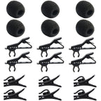 Buy now AUGSUN 18Pcs Lapel Microphone Clips Replacement Kit, 6Pcs Lavalier Mic Clips Metal Tie Clips Lavalier Microphone Clips, 6Pcs Windscreen Foam Cover and 6Pcs Plastic Wire Clips at indiglob india
