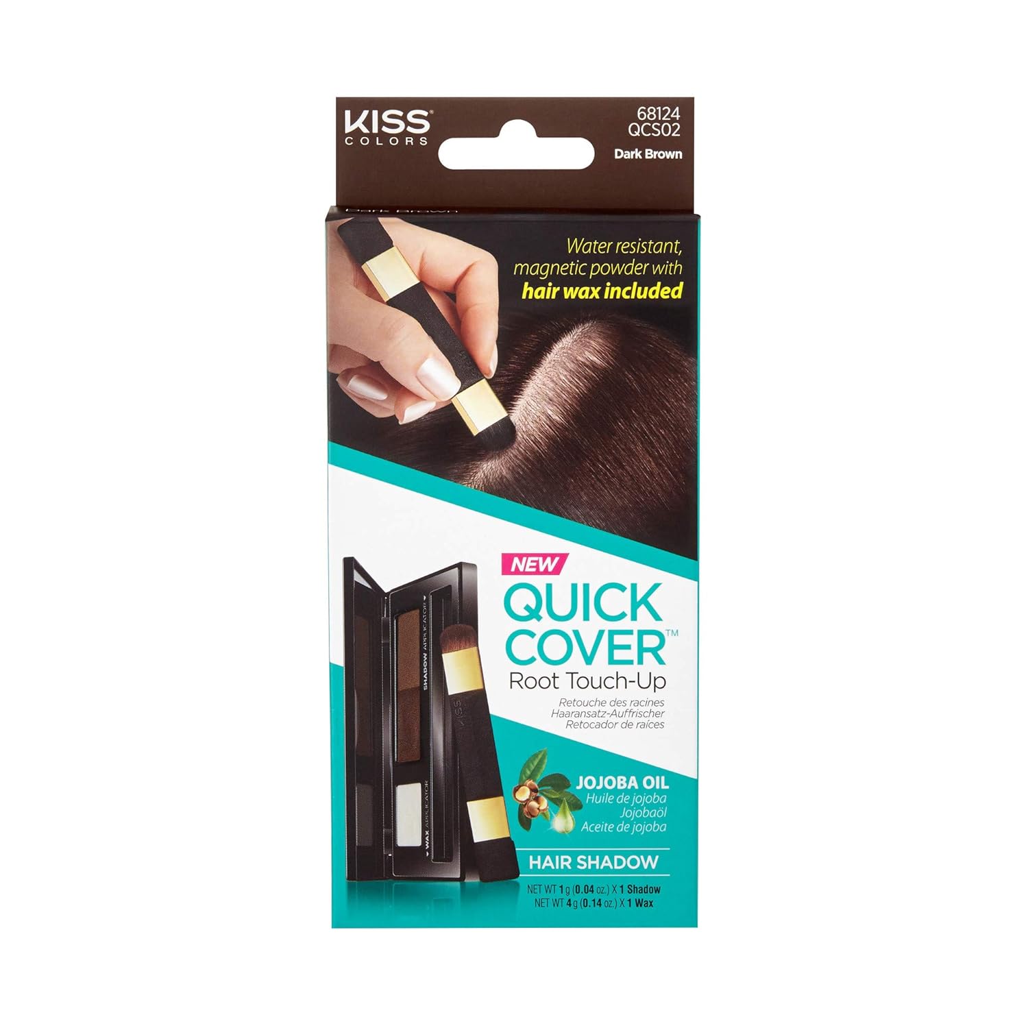 Buy now KISS Quick Cover Root Touch-Up Hair Shadow Dark Brown QCS02 Default at indiglob india